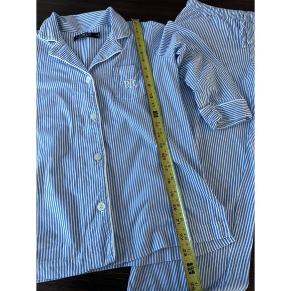 Lauren Ralph Lauren Striped Pajama Set Womens XSmall Classic Traditional - Picture 5 of 10